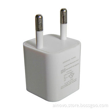 USB Power Adapter for iPhone, 5V/1A, Small Size, UV Printing